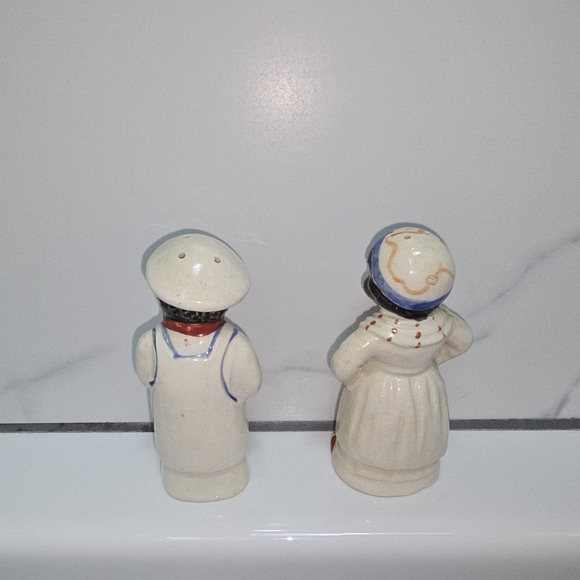Rare Large Americana Vintage Salt and Pepper Shakers Hand Painted - Picture 5 of 8